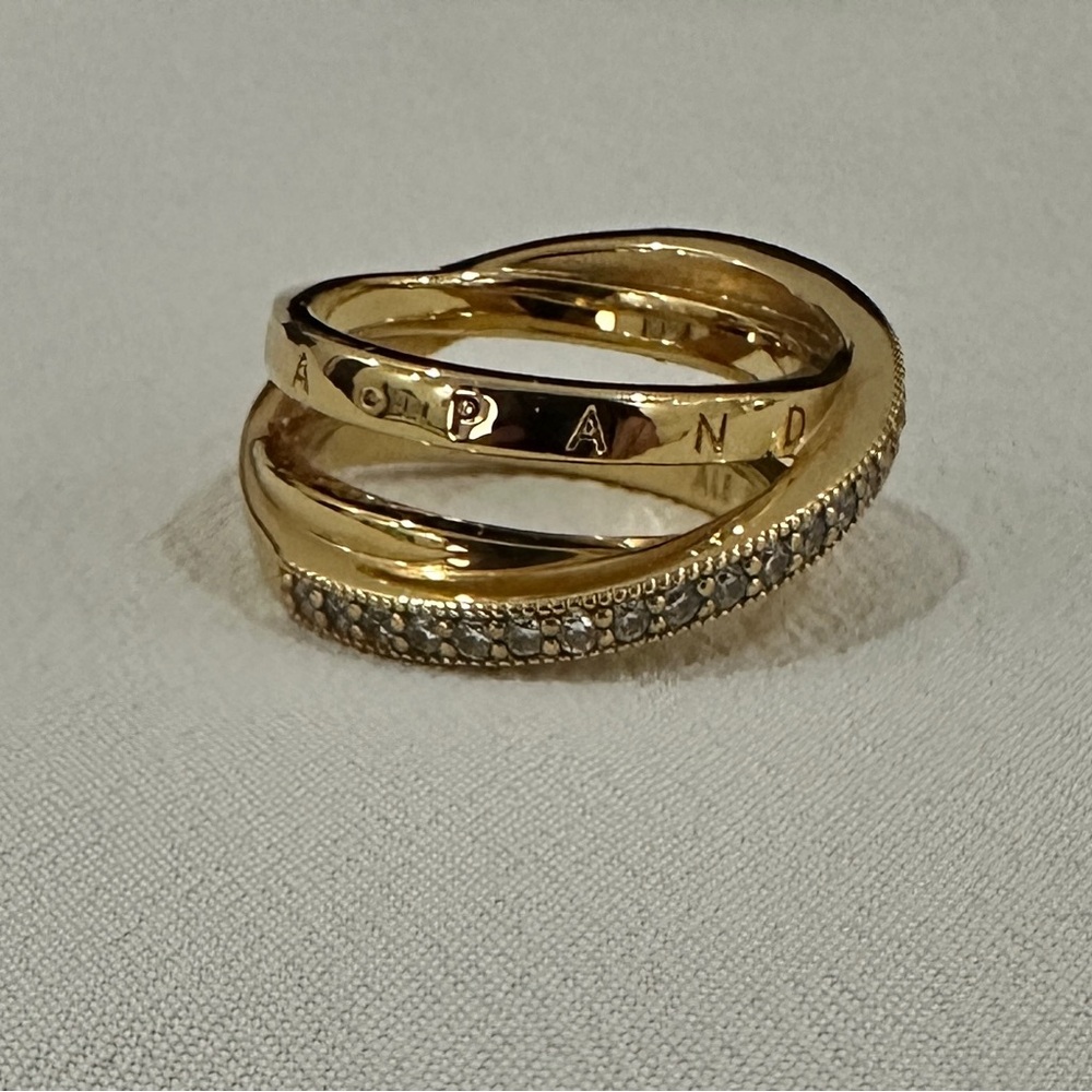 Pandora Ring - Crossover Pavé Triple Band Ring